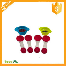 Profissional Colorido Silicone Handle cozinha medindo colher